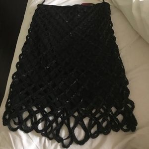 4/$15 Emma Black Sequin Skirt Sz 6
